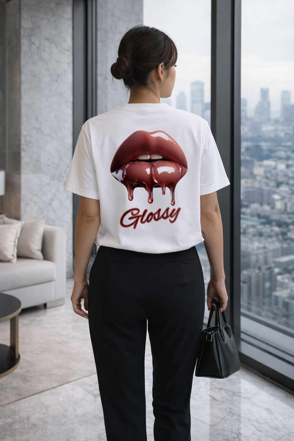 GRAFIK T-Shirt-Weiß