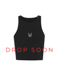 CUT Crop Top-Schwarz