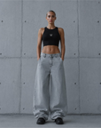 CUT Crop Top-Schwarz