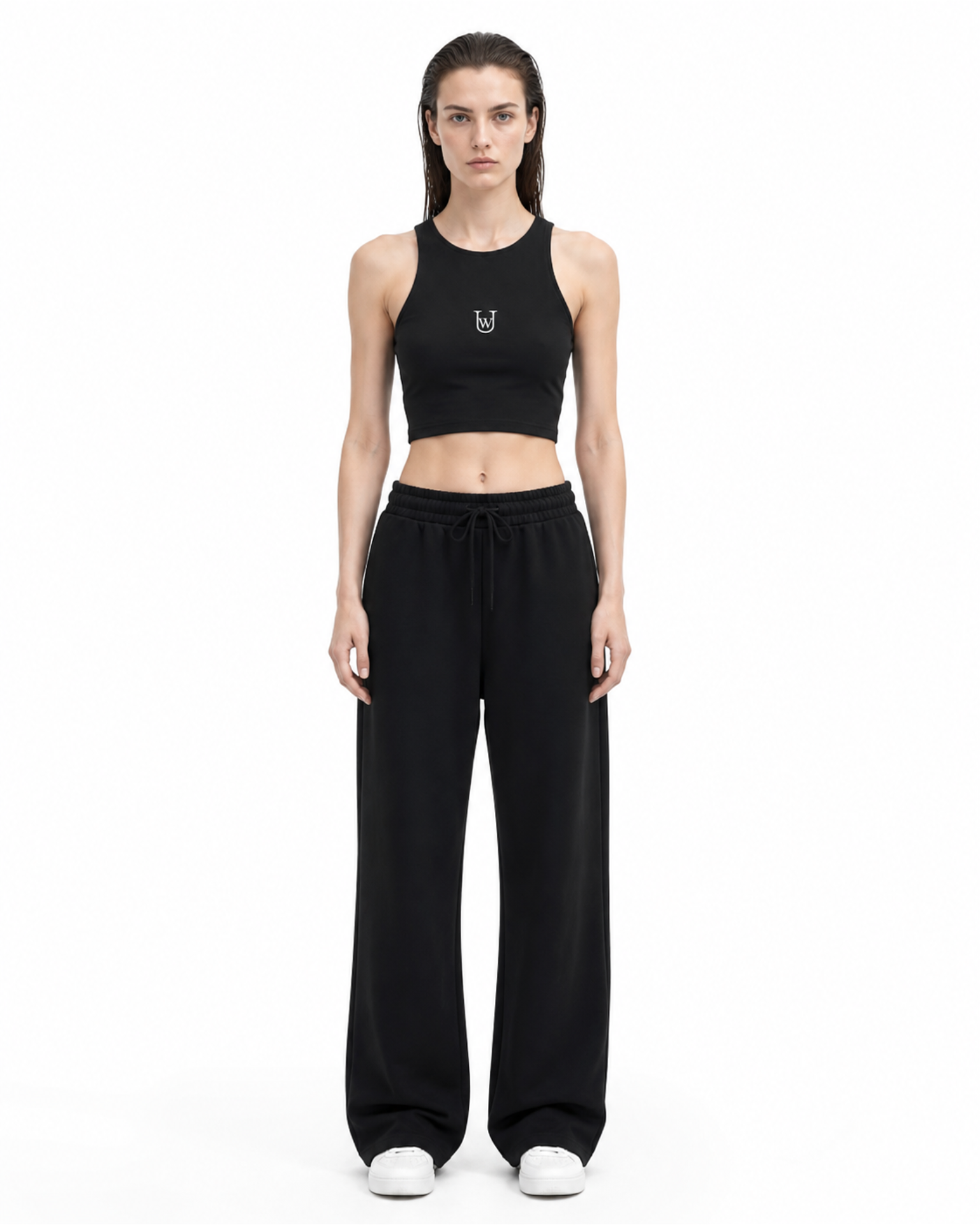 CUT Crop Top-Schwarz