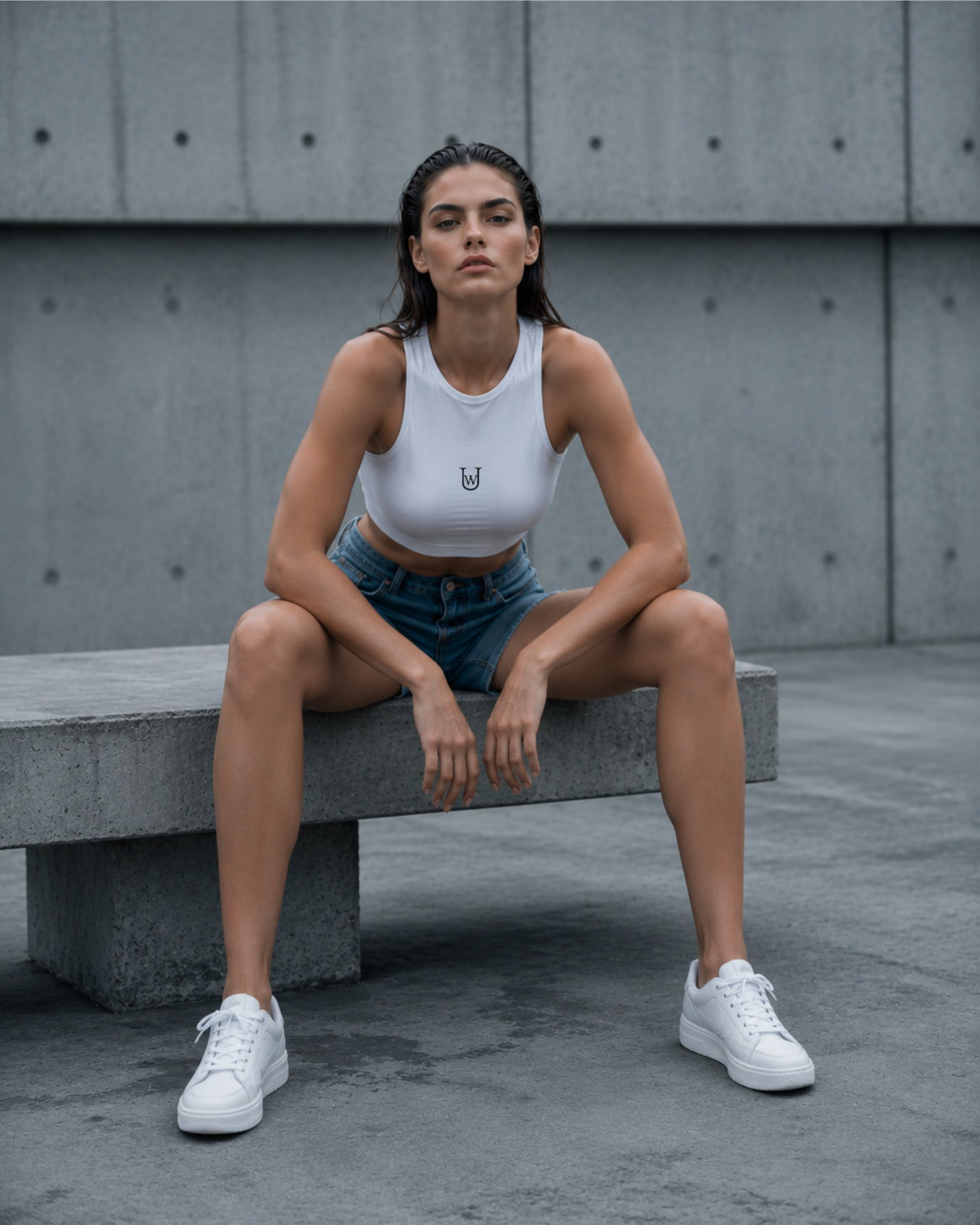 CUT Crop top-Blanc