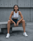 CUT Crop top-Blanc