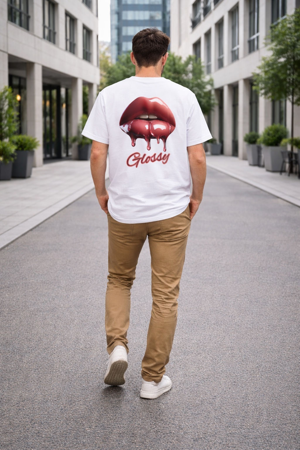 GRAFIK T-Shirt-Weiß